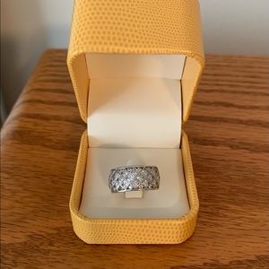 Sterling silver cz band